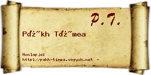 Pákh Tímea névjegykártya